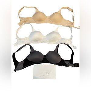 Lily of France Tan, White, and Black Bras